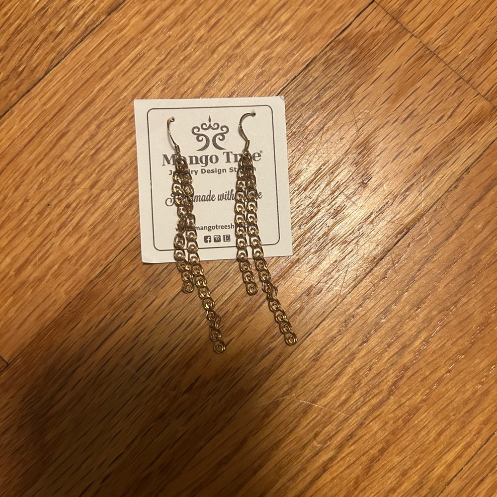 Gold Chain Dangle Earrings